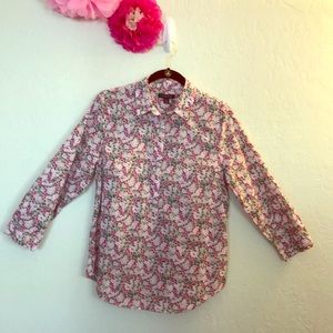 Lands’ End Floral Top Size 12